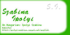 szabina ipolyi business card